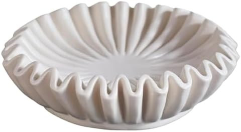 Fluted Ruffle Decorative Bowl - Home Decor Accents for Living Room Styling Coffee Table Bookshelf... | Amazon (CA)