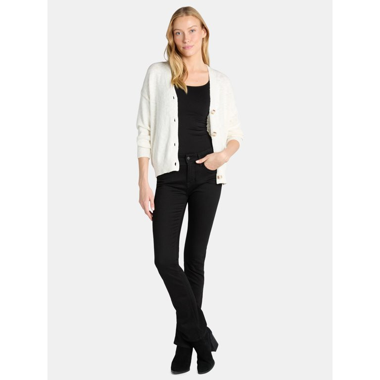 Time and Tru Women’s Cotton Boyfriend Cardigan Sweater, Lightweight, Sizes XS-XXXL | Walmart (US)
