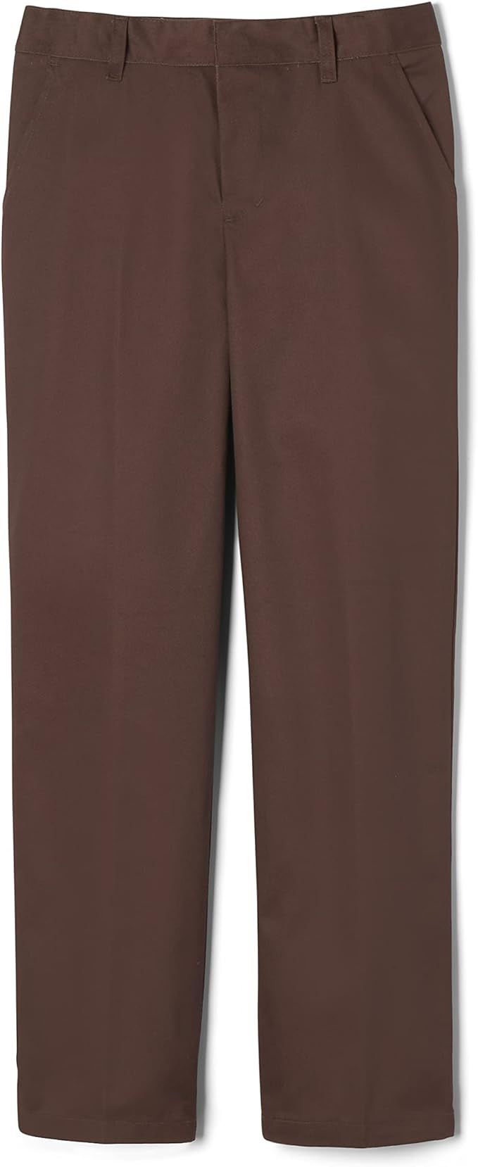 French Toast Boys' Adjustable Waist Work Wear Finish Relaxed Fit Pant (Standard & Husky) | Amazon (US)