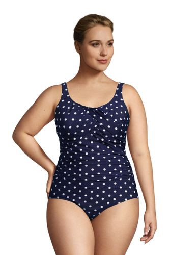 Women's Plus Size DDD-Cup Slender Carmela Tummy Control Chlorine Resistant One Piece Swimsuit Pri... | Lands' End (US)