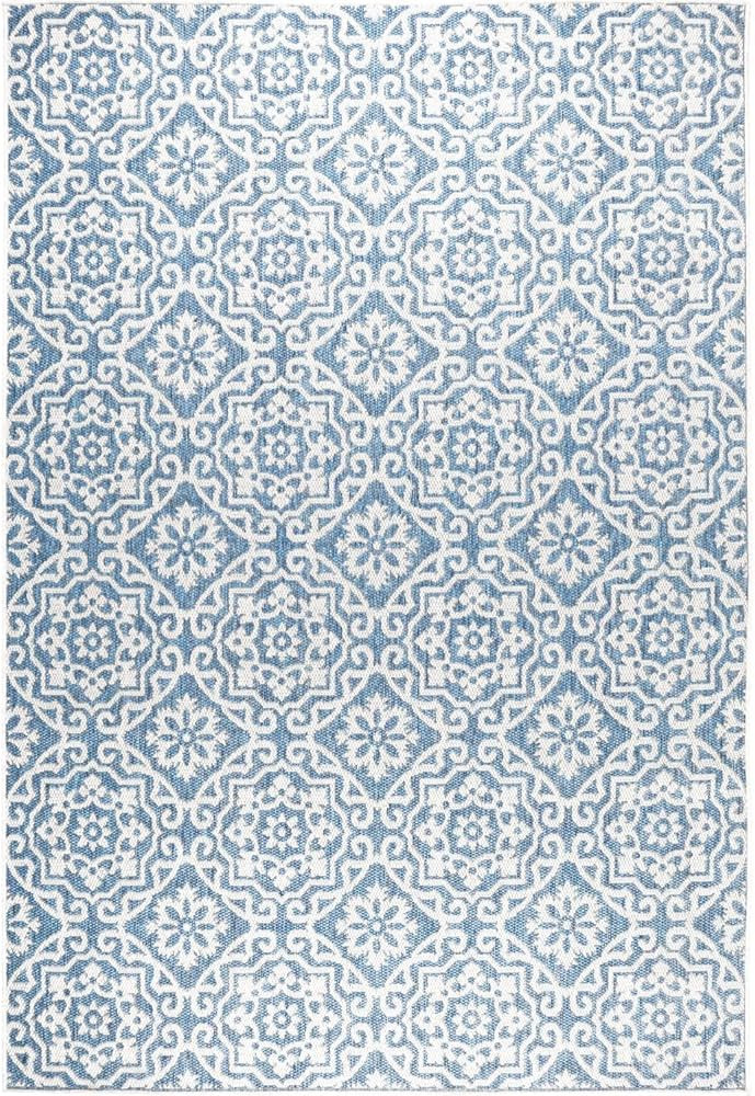 Nicole Miller New York Patio Country Danica Transitional Geometric Indoor/Outdoor Area Rug, Blue/... | Amazon (US)