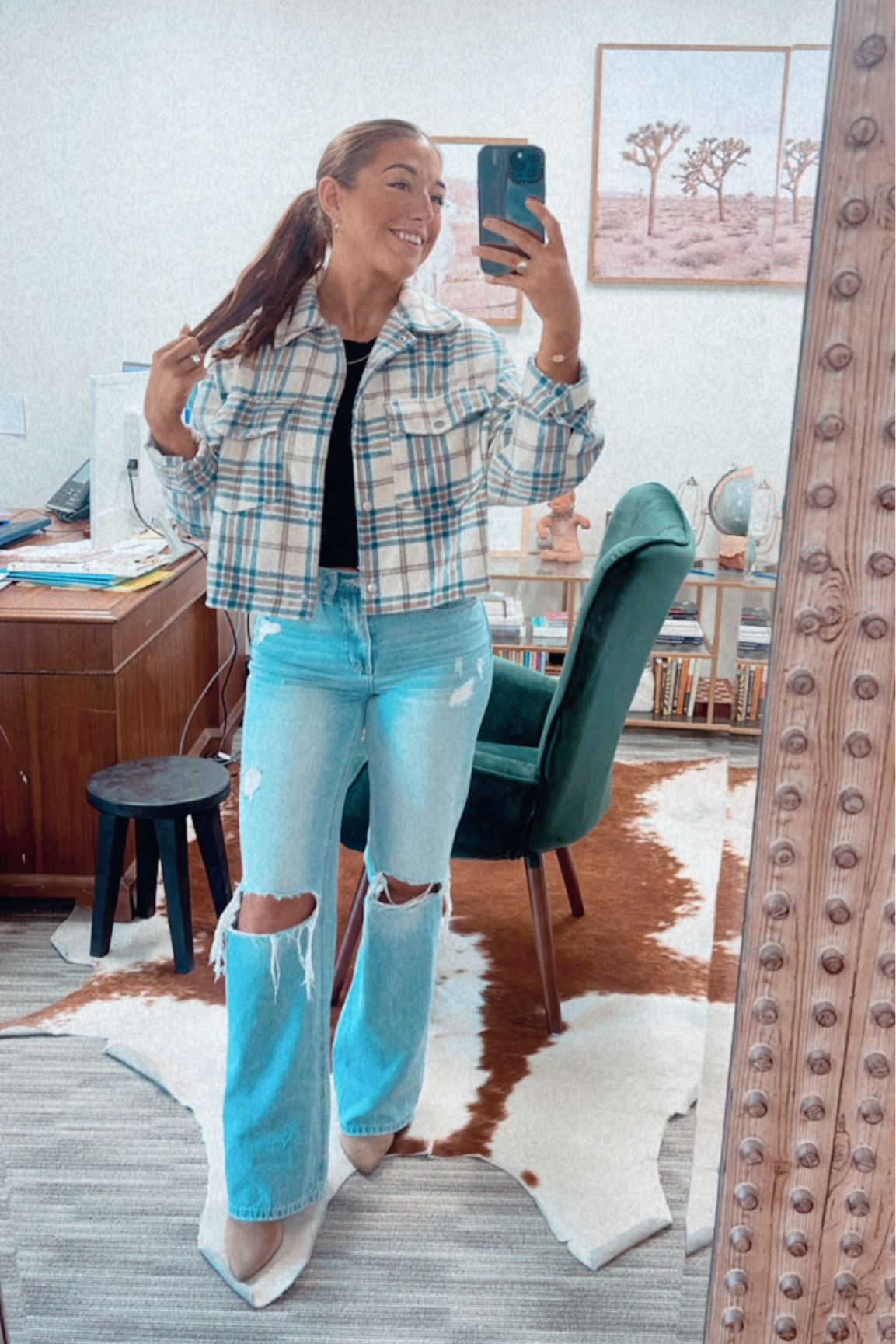 Cropped jacket with my favorite straight leg jeans for the office!! 

#LTKCyberweek #LTKSeasonal #LTKworkwear