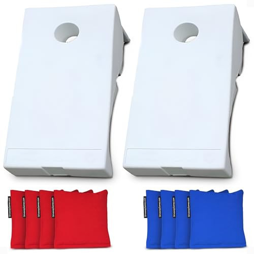 Driveway Games Cornhole Yard Game Set with 2 Target Boards and 8 Bean Bags, White - Indoor and Outdoor Family Activity for Beach, Lawn, Picnic, and Backyard | Amazon (US)