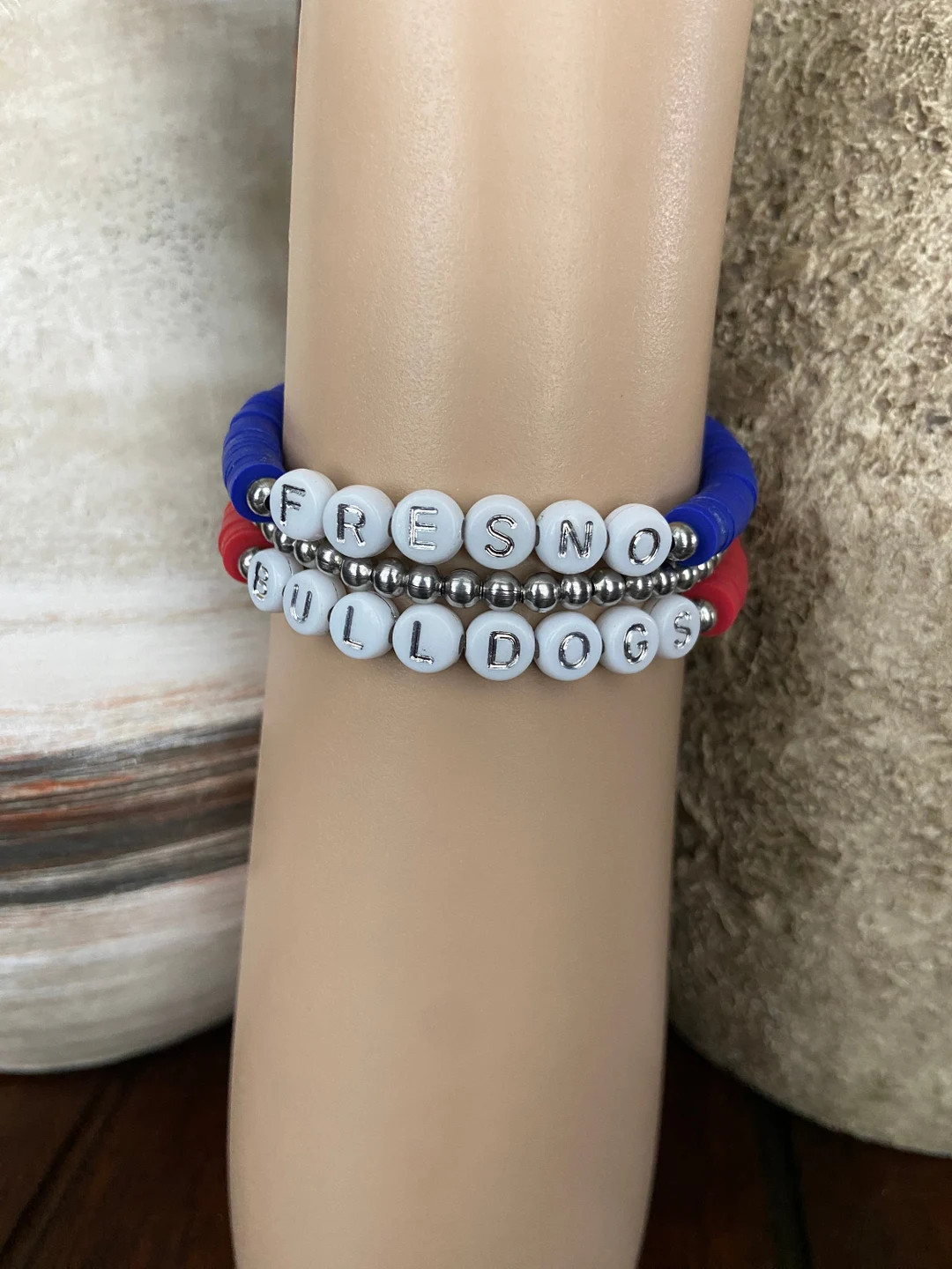 Fresno State Bracelets Red and Blue Fresno Bracelets - Etsy | Etsy (US)