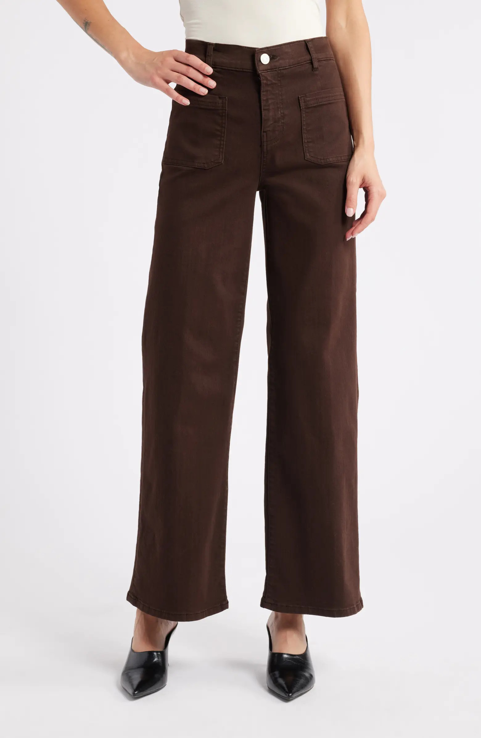 Le Slim Palazzo Pocket High Waist Wide Leg Jeans | Nordstrom
