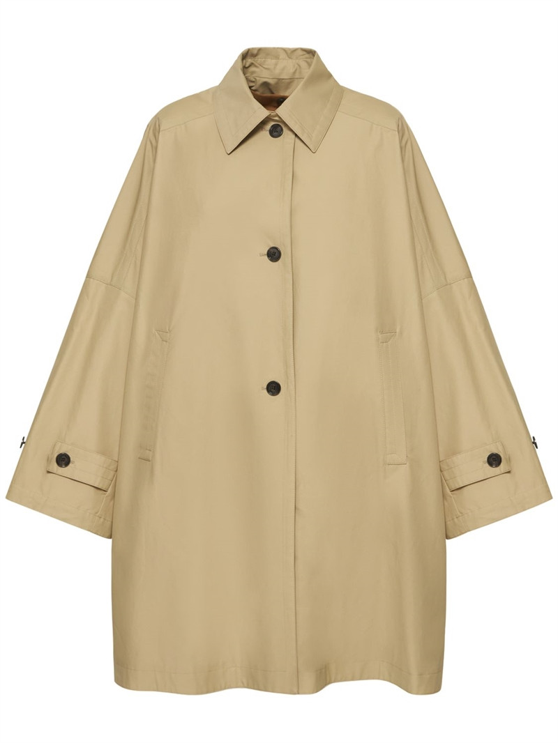 Organic cotton blend gabardine coat - Toteme - Women | Luisaviaroma | Luisaviaroma