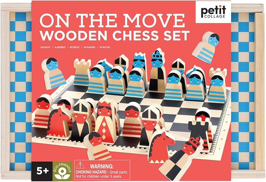 Petit Collage On The Move Wooden Chess Set | Amazon (US)