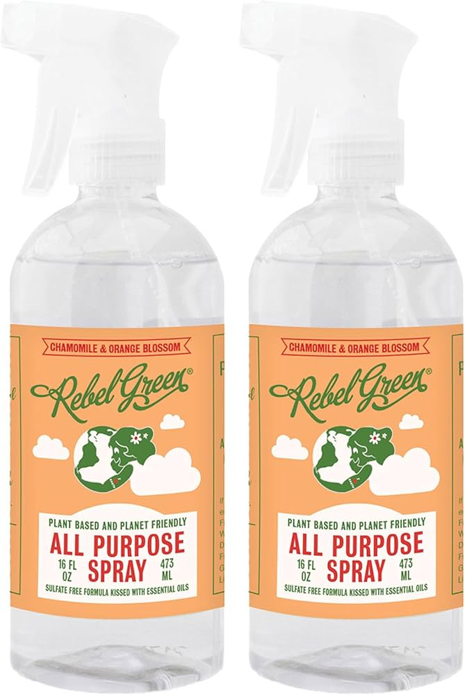 Rebel Green Natural All-Purpose Cleaning Spray - Plant-Based Multi-Surface Cleaner with Essential... | Amazon (US)