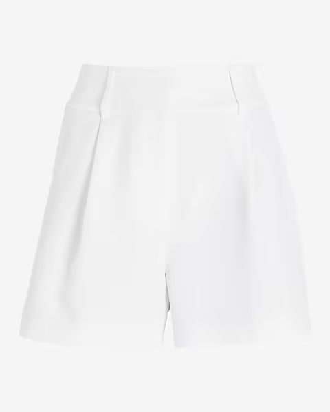 Super High Waisted Tailored Pleated Shorts | Express