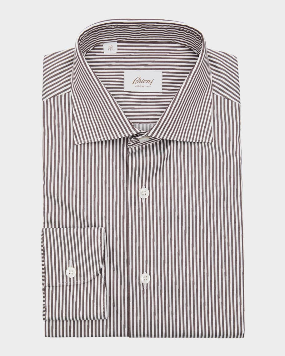 Men's Cotton Bengal Stripe Dress Shirt | Neiman Marcus