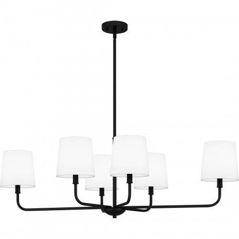 6 Light Linear Chandelier-14 inches Tall and 42 inches Wide-Matte Black Finish Bailey Street Home... | Walmart (US)
