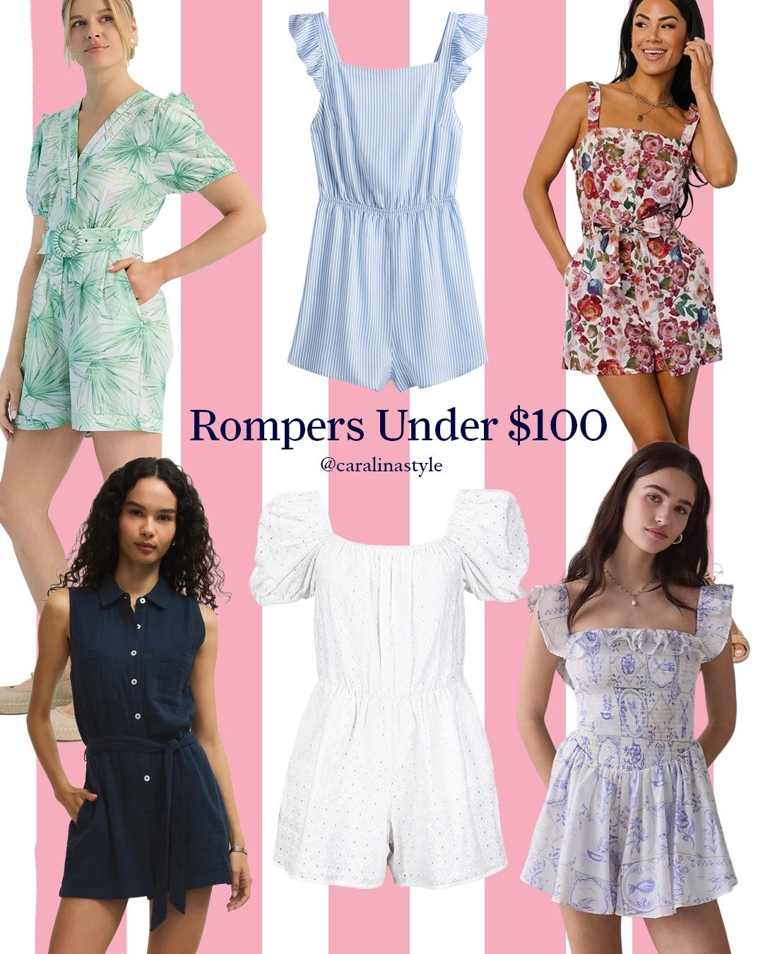 I wasn’t able to wear rompers much the last 2 spring/summers from pregnancy and nursing. But now they’re great to chase around a toddler, so here’s some (cotton!) picks under $100!