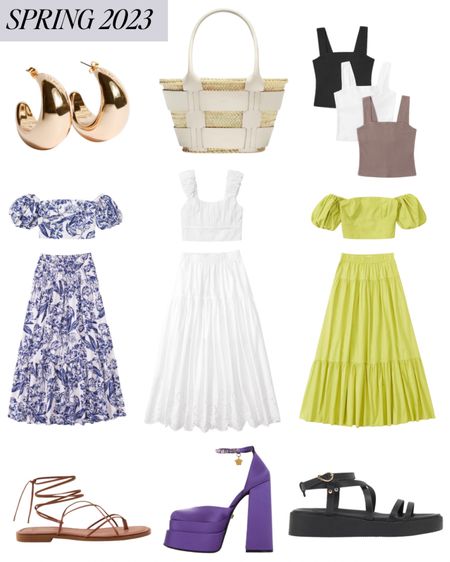New spring/summer pieces to update my style featuring feminine pieces like midi skirts and cropped top sets and fun sandals 

#LTKSeasonal #LTKcurves #LTKshoecrush