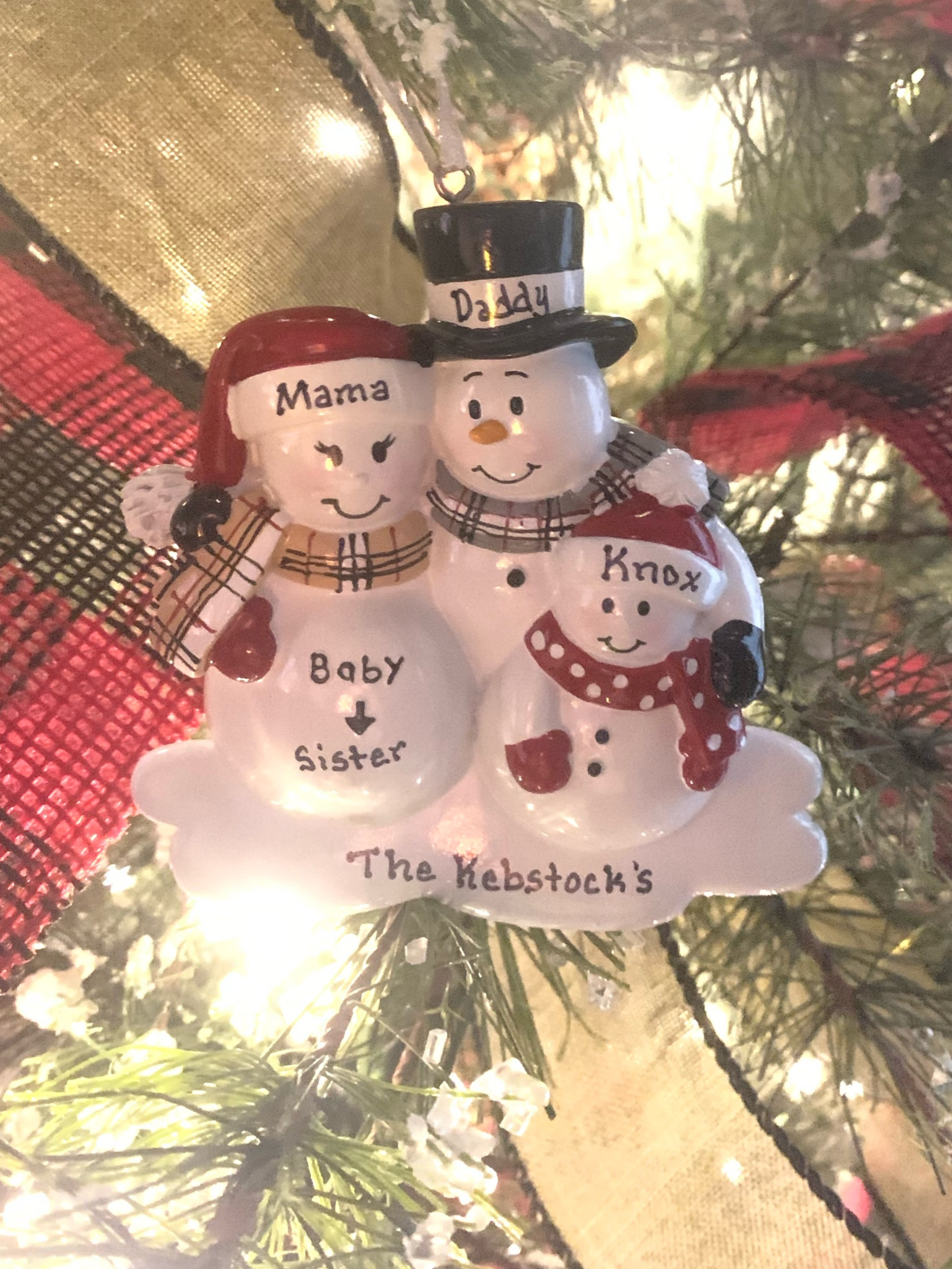 Our personalized ornament came in! The cutest personalized Christmas ornament for an expecting mother and family. If you don’t know the name or gender of the baby, just leaving the name blank is cute or putting brother or sister if you know the gender. 

#LTKGiftGuide #LTKbump #LTKfamily