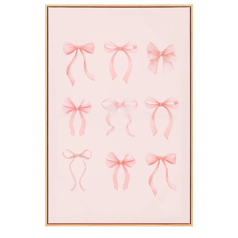 My Texas House Pink Bow Collection 20" x 30" Floral Framed Wall Art | Walmart (US)