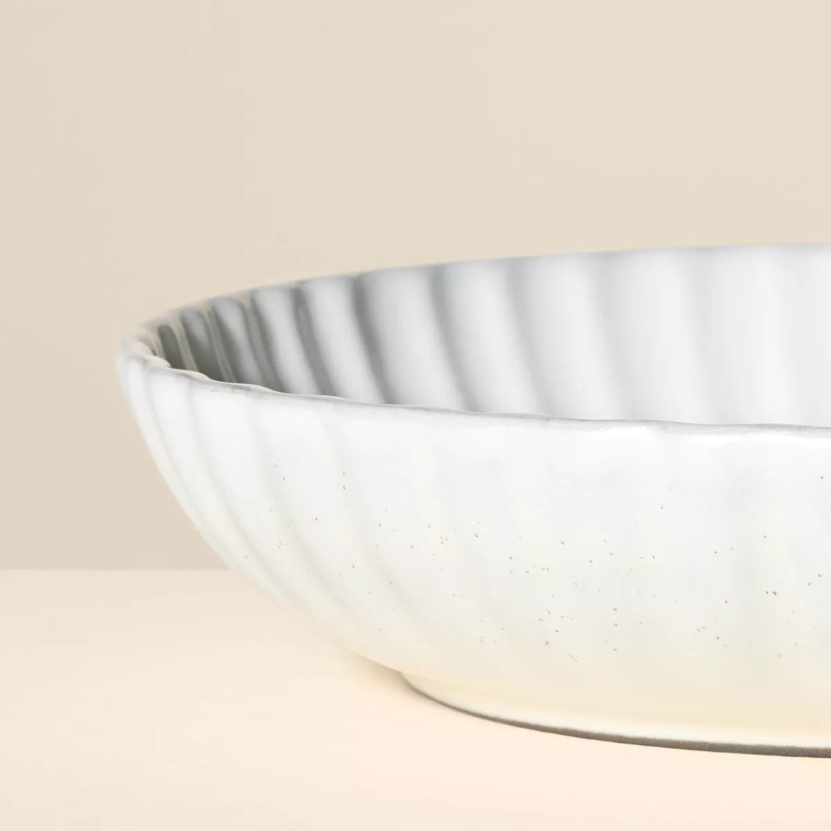 25oz Scalloped Edge Stoneware Pasta/Grain Bowl Cream - Hearth & Hand™ with Magnolia | Target
