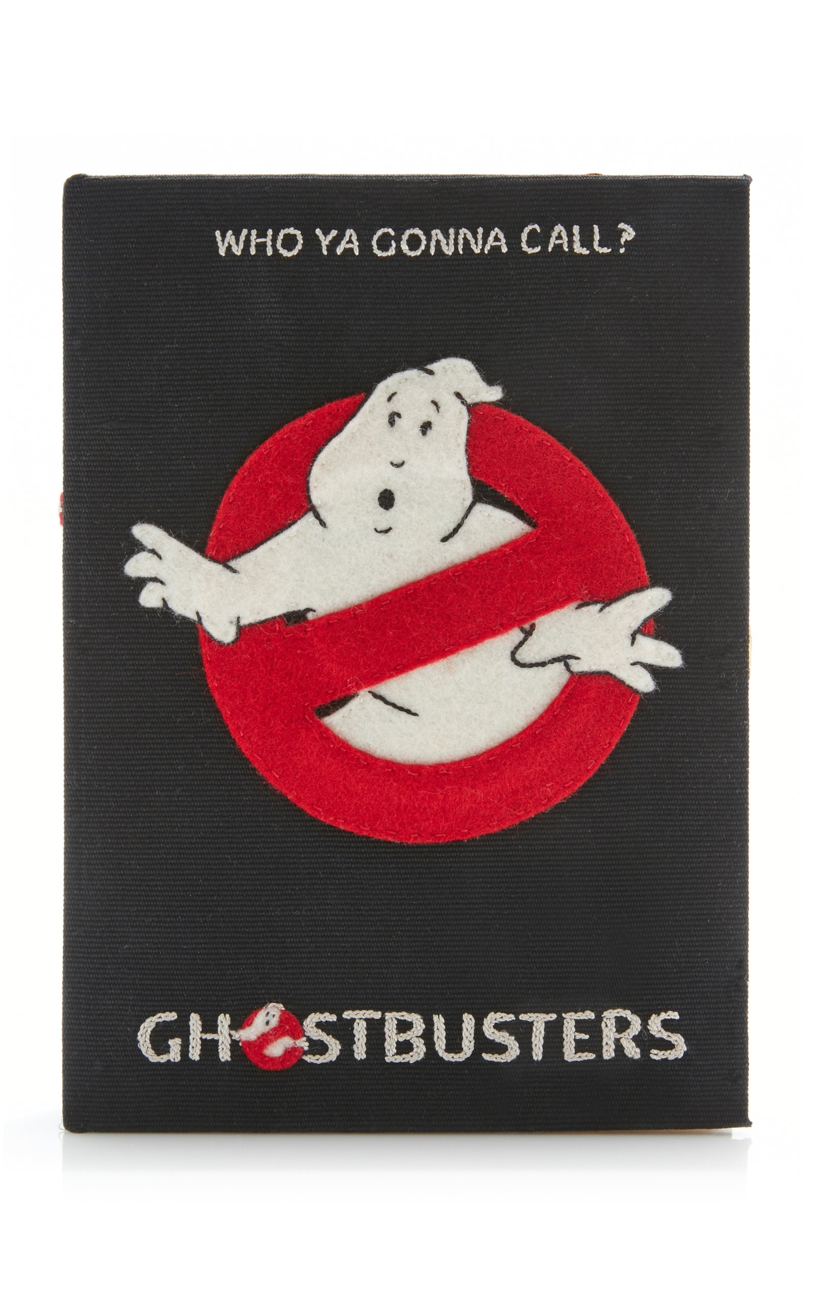 Olympia Le-Tan Ghostbusters Embroidered Canvas Book Clutch with Strap | Moda Operandi Global