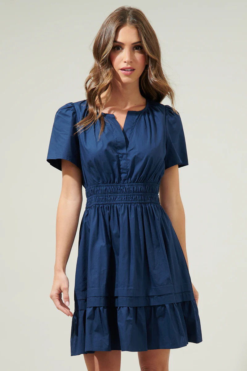 Miller Split Neck Dress | Sugarlips