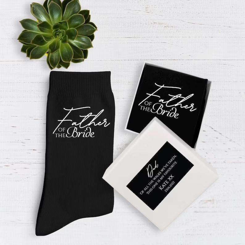 Personalised Father of the Bride Socks / Luxury Soft Organic | Etsy | Etsy (US)