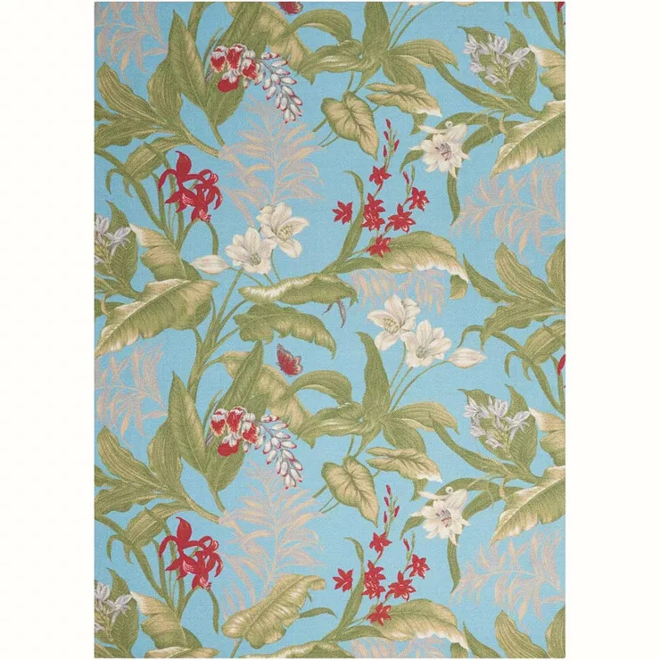 Waverly un & Shade "Wailea Coast" Aqua Indoor/Outdoor Area Rug by Nourison | Target