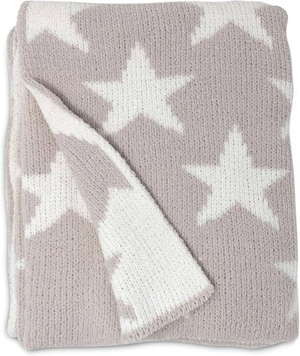 Living Textiles Grey Stars Chenille Soft Baby Blanket Reversible Premium Cozy Fabric for Best Com... | Amazon (US)
