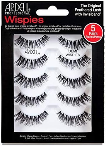 ARDELL Professional Demi Wispies (1 x 5 Pairs), Real Hair Eyelashes, Black, Black (No Eyelash Glu... | Amazon (DE)