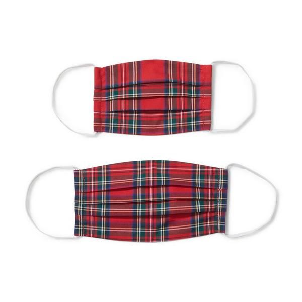 Adult And Kid Holiday Red Plaid Mask 2-Pack | Janie and Jack