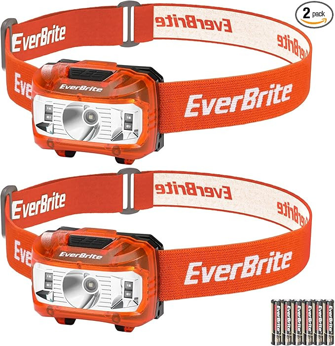 EverBrite Headlamp, 2 Pack Kids Headlamp with Red Light and Memory Function, Head Lamp for Adults... | Amazon (US)