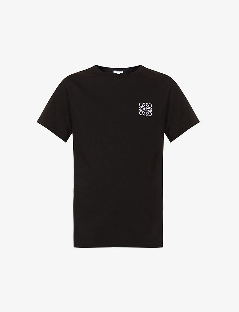 Anagram-embroidered relaxed-fit cotton-jersey T-shirt | Selfridges