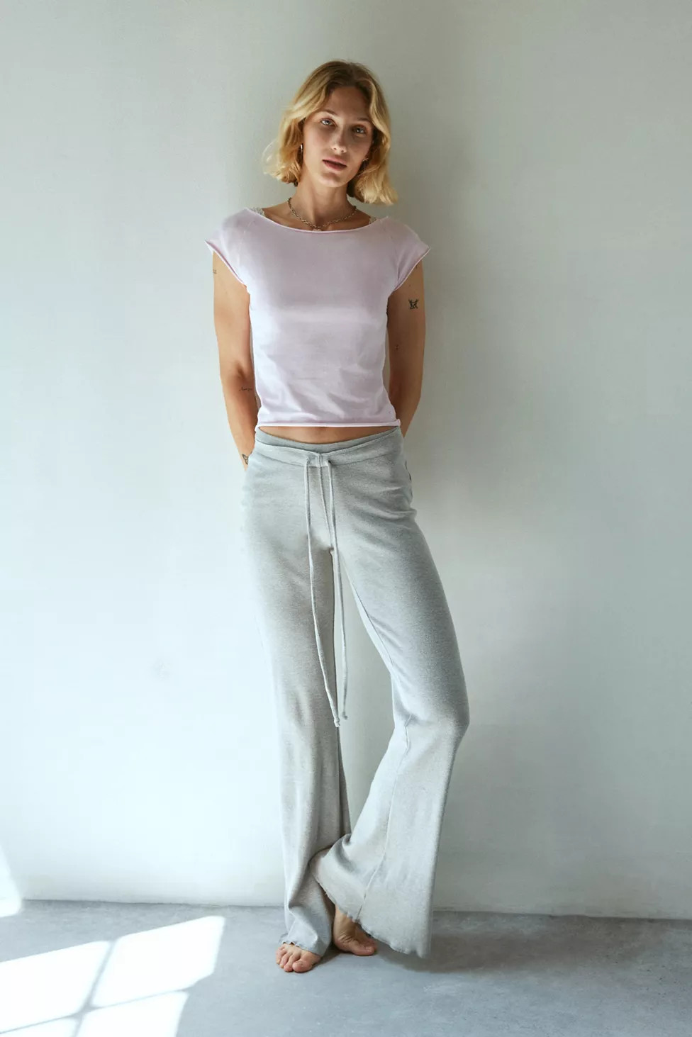 Out From Under Cotton Compression Boatneck Cropped Tee | Urban Outfitters (US and RoW)