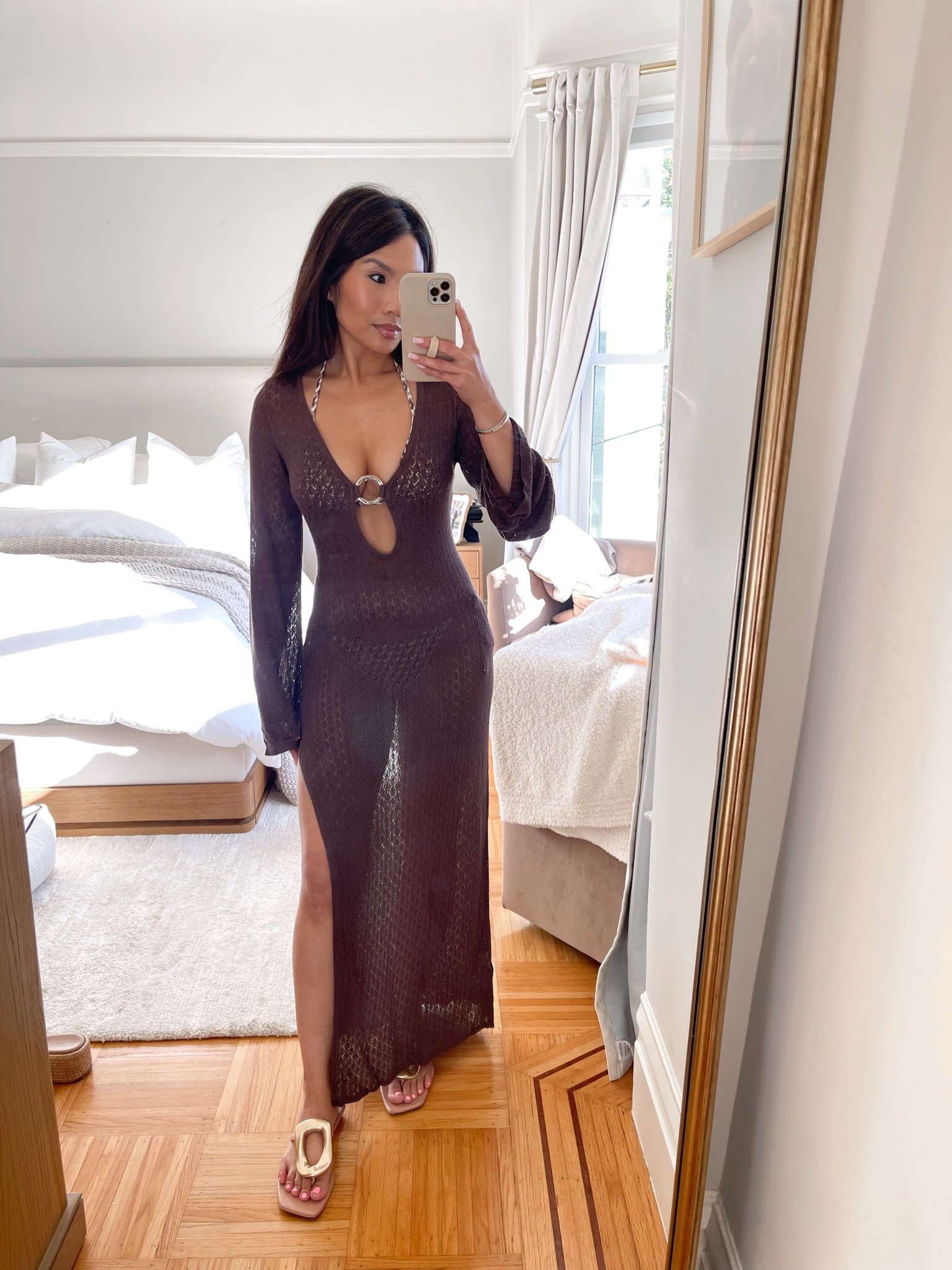 Love this swim cover up dress! Regular length is still petite friendly ;)

Sizing:
Cover up dress - tts, xs 
Bikini top - small
Bikini bottom - small

#LTKPetite #LTKootd