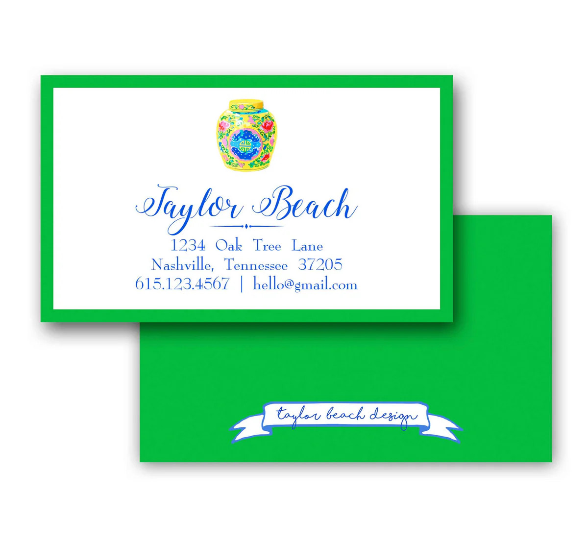 Haute Chinoiserie Business Cards, Set of 100 | Taylor Beach Design