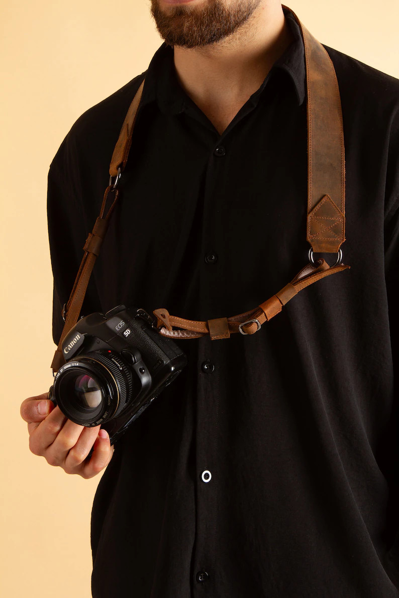 Personalized Leather Camera Strap, Gifts for Photographers DSLR Camera Accessories, Christmas Gif... | Etsy (US)