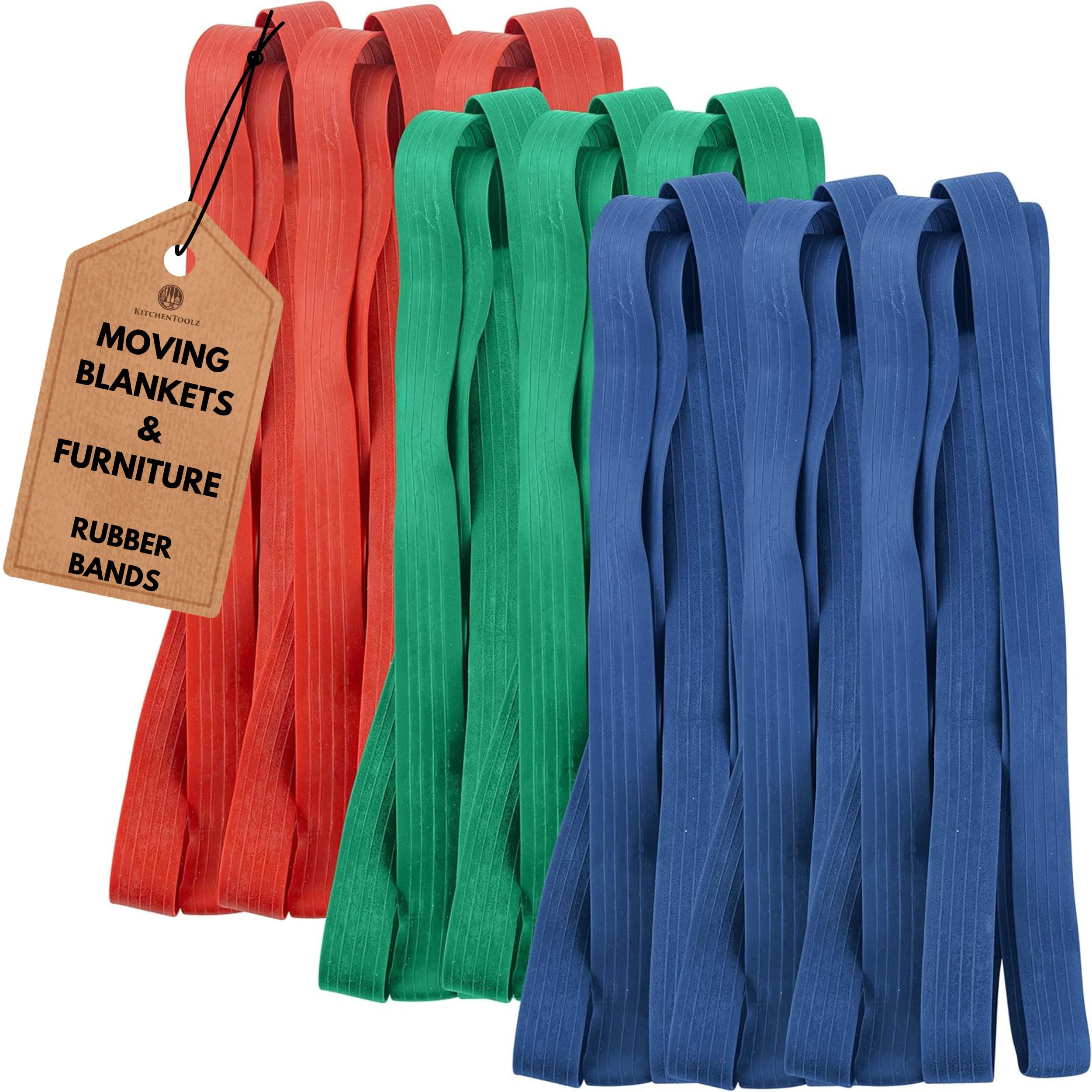 12 Pack Variety Extra Large Moving Rubber Bands for Furniture and Moving Blankets - Extra Strengt... | Amazon (US)