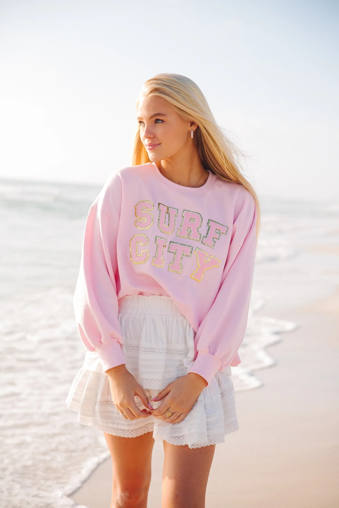 SURF CITY PINK PULLOVER | Judith March