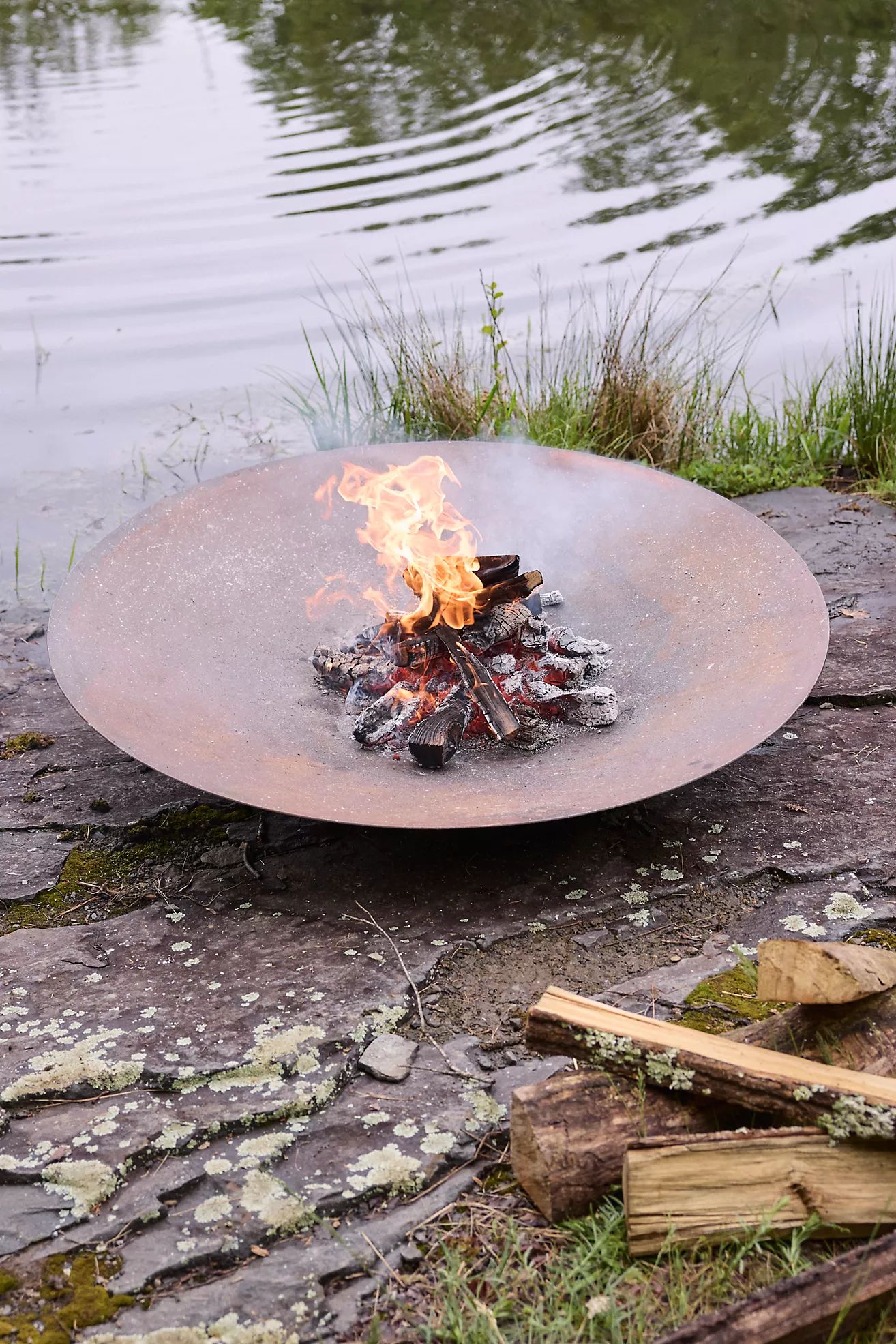 Weathering Steel Low Bowl Fire Pit | Anthropologie (US)