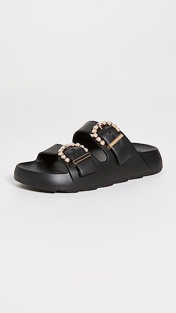 Pearl Buckle Slides | Shopbop