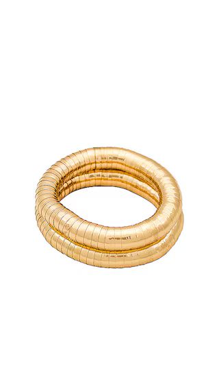 Bend Bracelet Set in Gold | Revolve Clothing (Global)