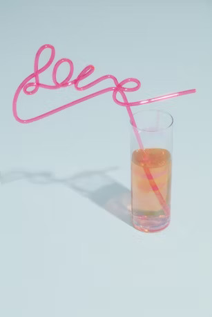 Neon Pink Love Straw | Davids Bridal
