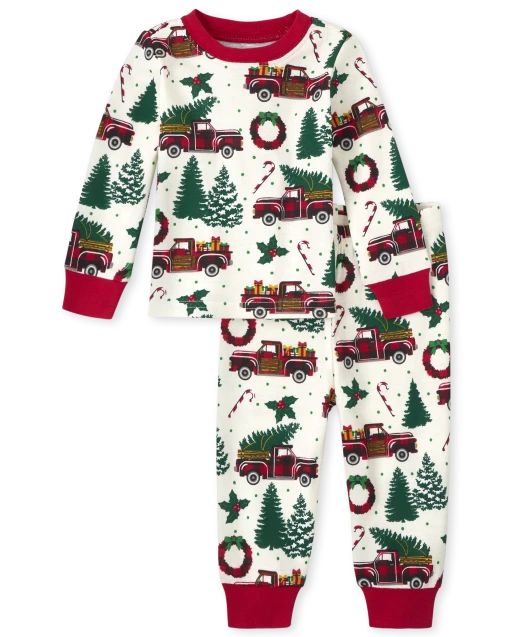Unisex Baby And Toddler Matching Family Christmas Long Sleeve Truck Print Snug Fit Cotton Pajamas... | The Children's Place