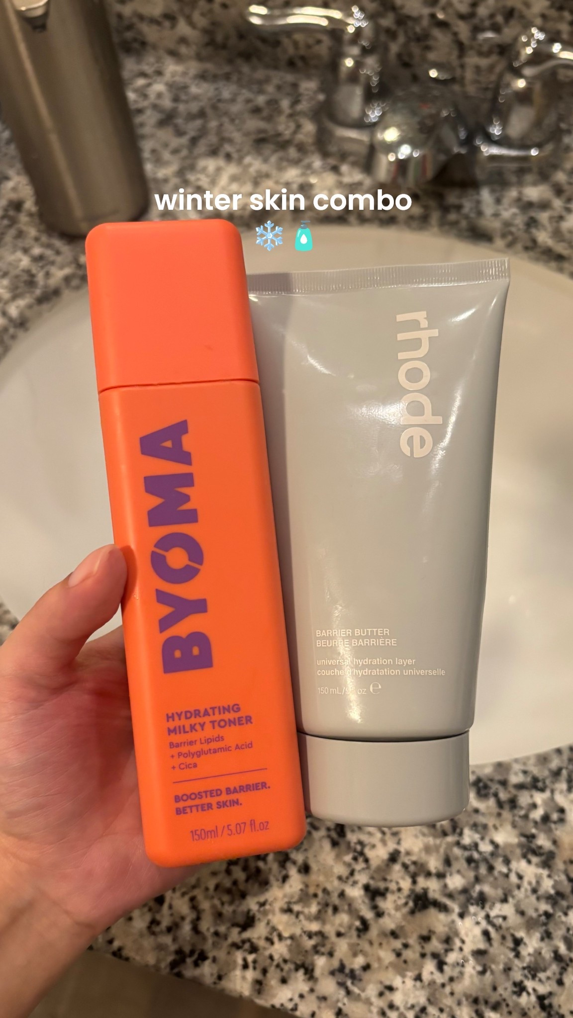 Winter skin combo
Byoma milky skin toner & Rhode barrier butter

#LTKBeauty