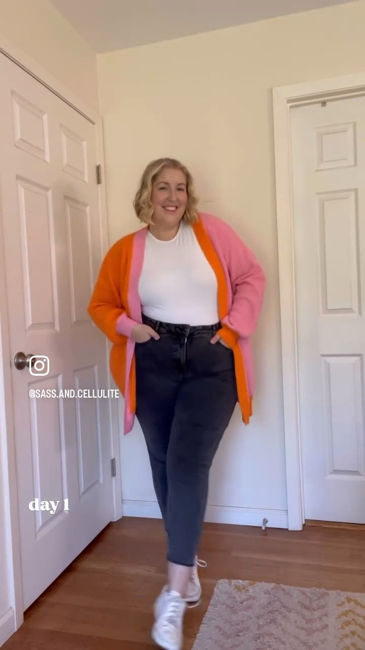 Day 1 of 14 days of fall work outfits!🧡 
Also despite how difficult it looks to snap this bodysuit, it is actually very stretchy & one of the easier bodysuits I’ve tried 🤣

Bodysuit and cardigan are size XL. These exact Target jeans are sold out but I’ve linked a bunch of similar ones below! 

#LTKWorkwear #LTKPlusSize #LTKStyleTip