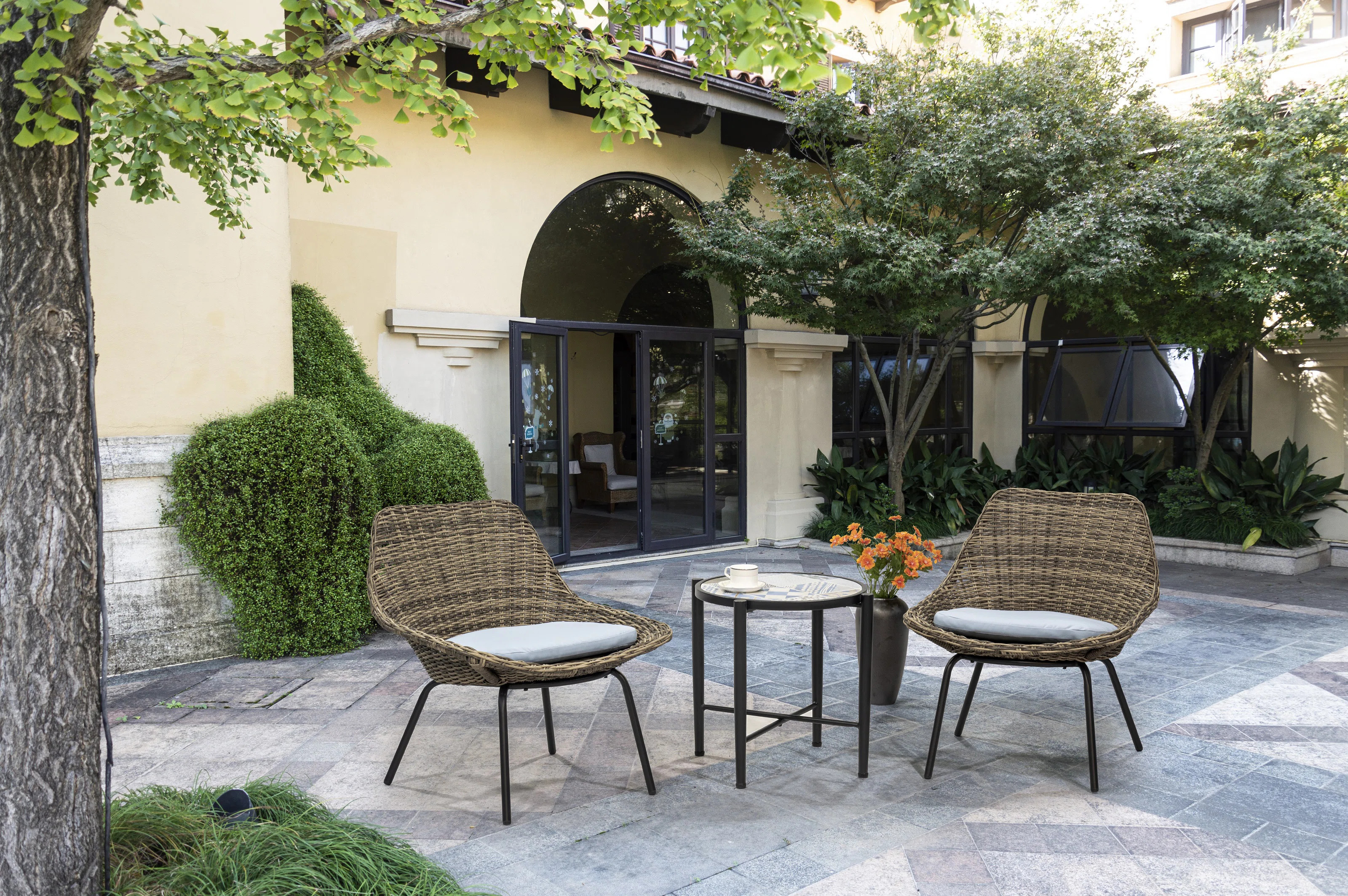 Bay Isle Home™ Krebs 3 Piece Rattan Seating Group with Cushions & Reviews - Wayfair Canada | Wayfair North America