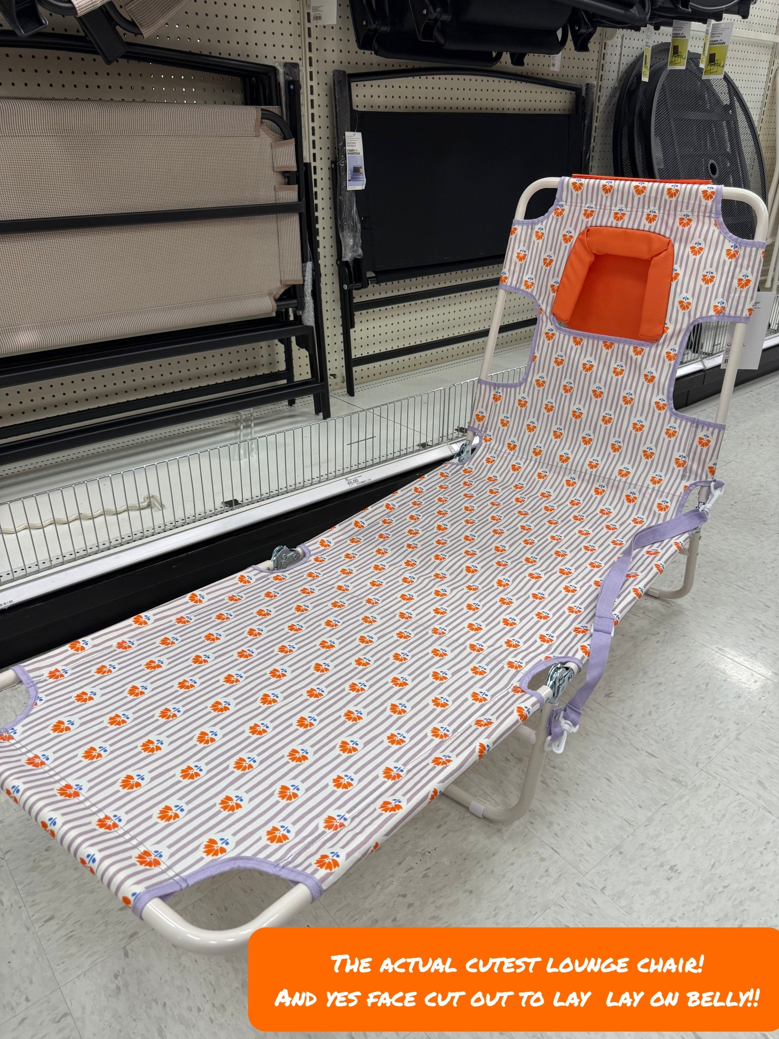 The actual cutest lounge chair EVER!!! And yes the face is cut out to flip onto belly too @Target #ad #target #targetpartner