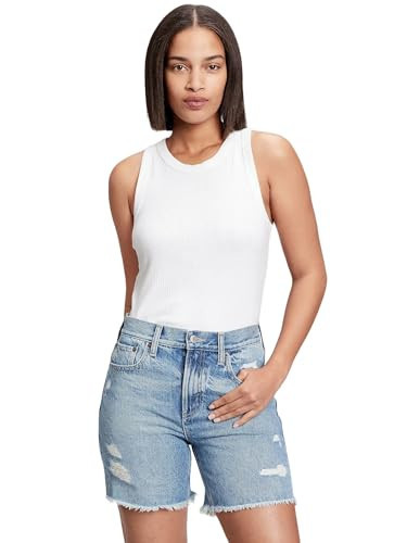 GAP Womens High Neck Tank White000 S Petite | Amazon (US)