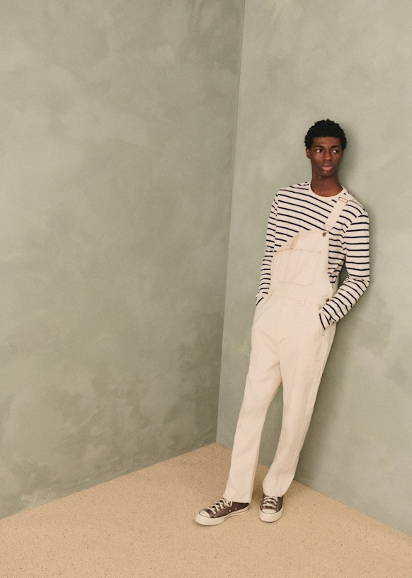 Robby Dungarees - Ecru - Organic Cotton - Sézane | Sezane Paris - US