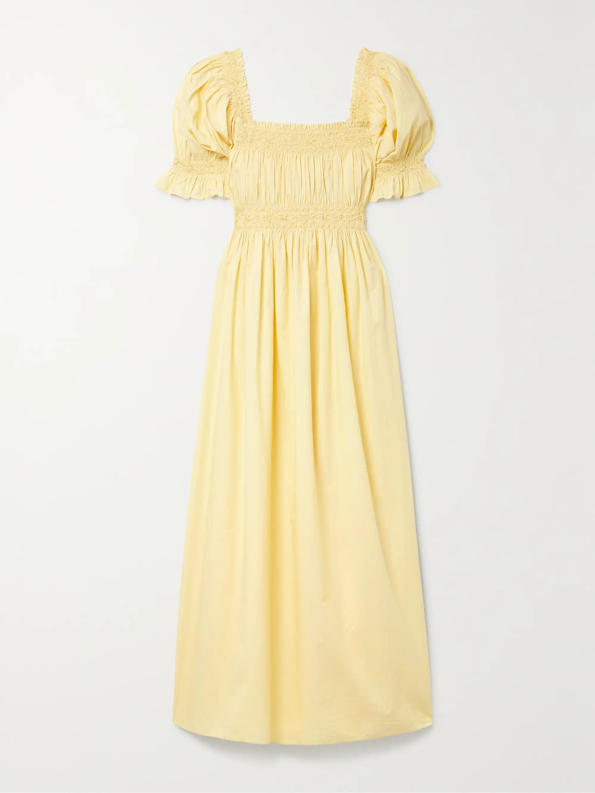 + NET SUSTAIN Eclipse embroidered organic cotton-poplin midi dress | NET-A-PORTER (US)