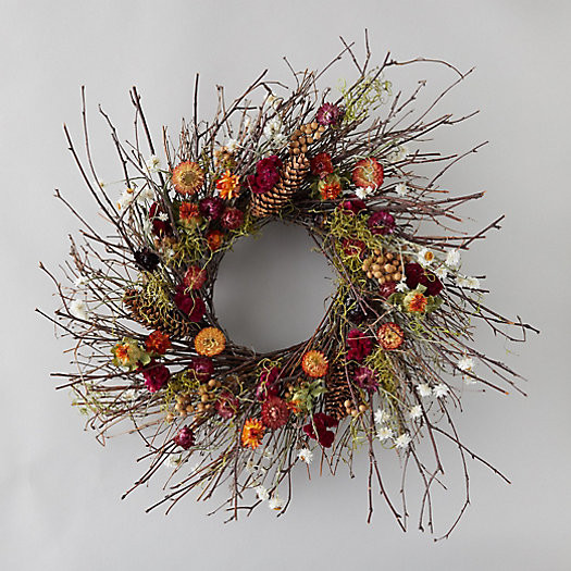 Birch + Preserved Ammobium Wreath | Terrain