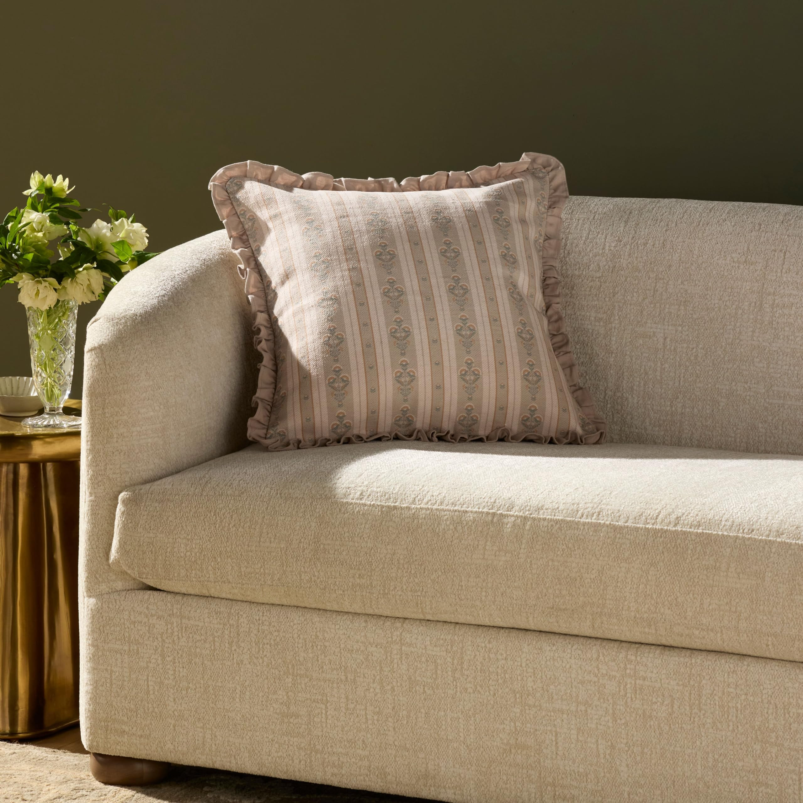 Loloi Chris Loves Julia Liesel Collection PCJ0040 Ivory/Multi 20'' x 20'' Cover w/Poly Pillow | Amazon (US)