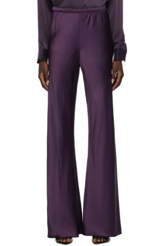 Silk Laundry - Purple Bias-Cut Lounge Pants | SSENSE